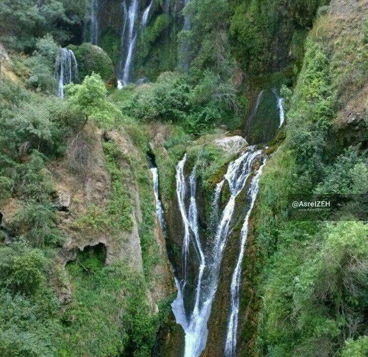 آبشارهای زیبای شیوند در دل کوهستان های ایذه