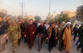 برگزاری مراسم پیاده روی جاماندگان اربعین در مسجدسلیمان